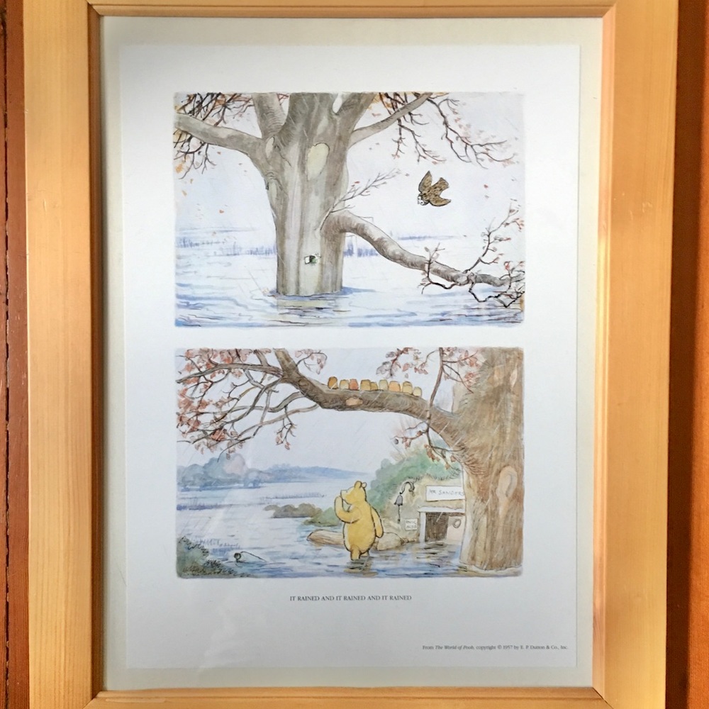 RARE Set of 8 Winnie the Pooh watercolour prints